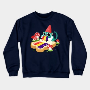 Gnome Cat Spread Crewneck Sweatshirt